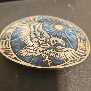 Award Design Medals, Vintage  Brass Eagle Design Belt Buckle